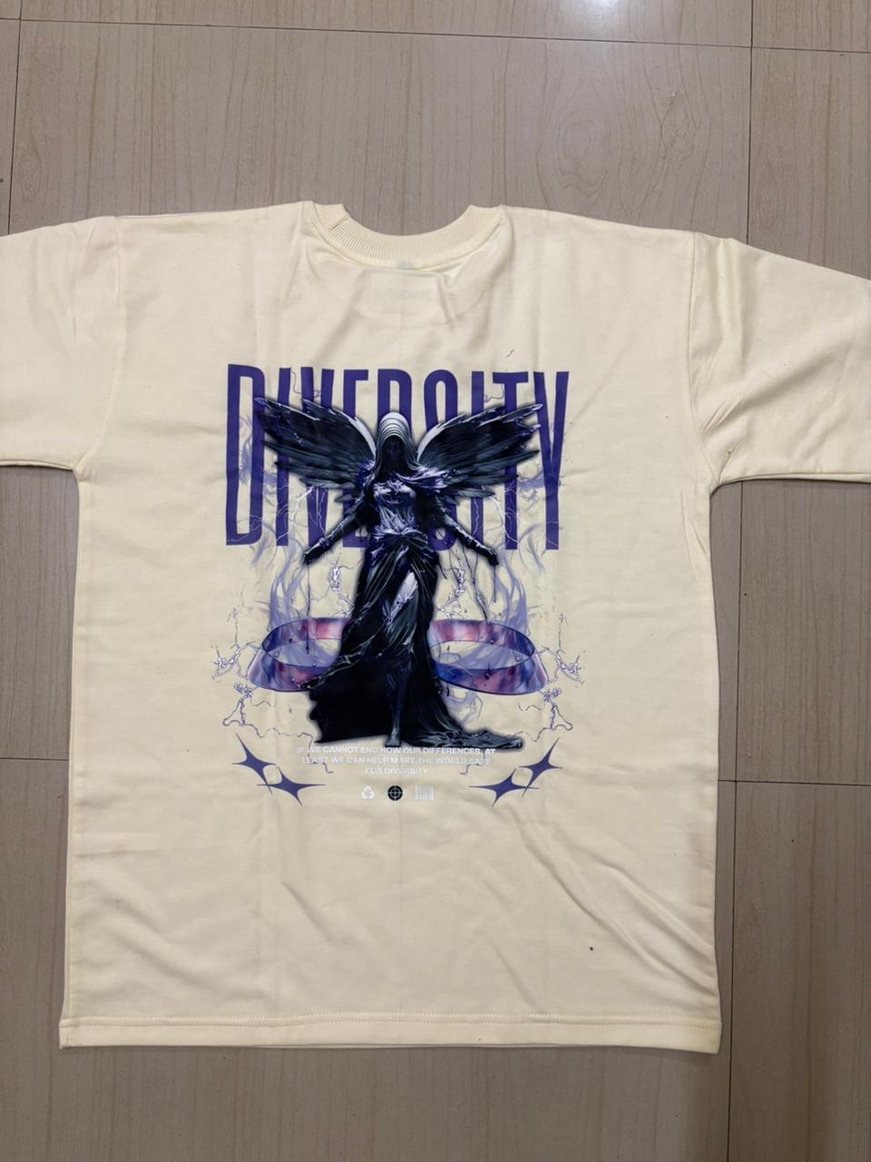 off-white-back-print Diversity Oversized T-Shirt - Image 1