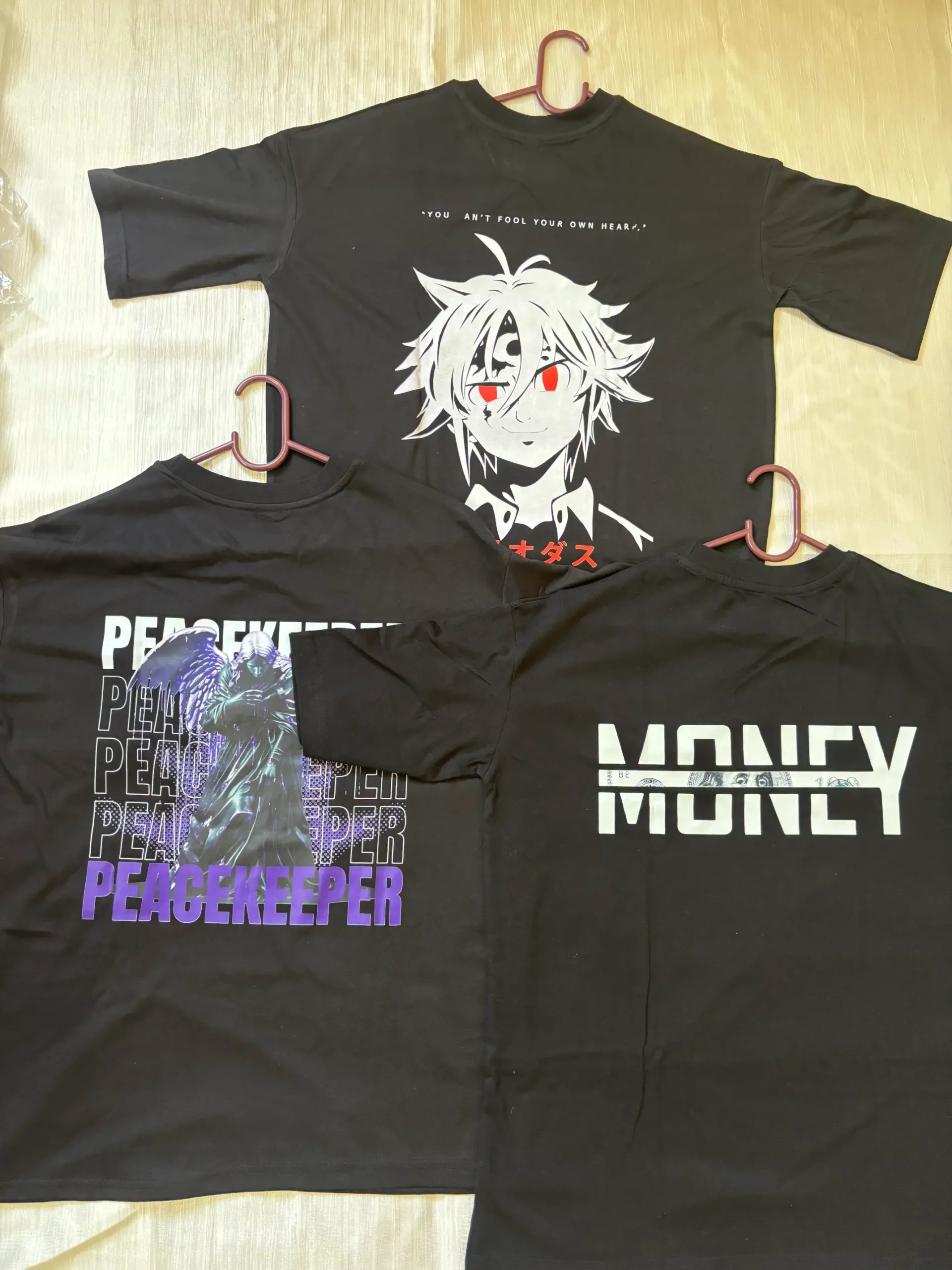 IMG_8429 Back Print Round Neck Oversized T-shirt - Image 1