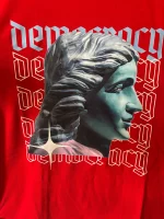 Front Side Print Round Neck Oversized T-shirt - Image 2