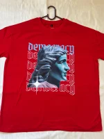 Front Side Print Round Neck Oversized T-shirt - Image 3