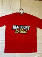 Front Side Print Round Neck Oversized T-shirt - Image 12