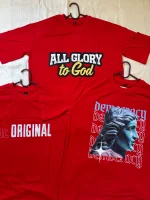 Front Side Print Round Neck Oversized T-shirt